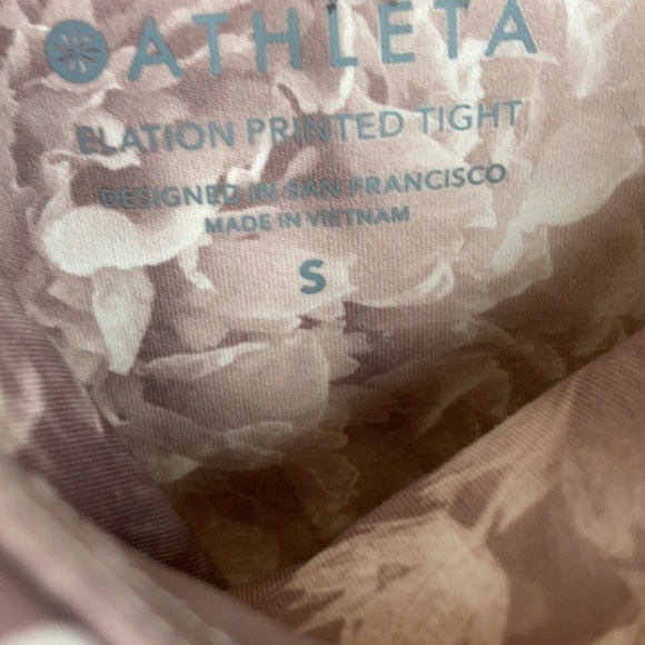 Athleta Elation Printed Tight Antionette Velvety S Rose Floral Print Feminine - Picture 14 of 16